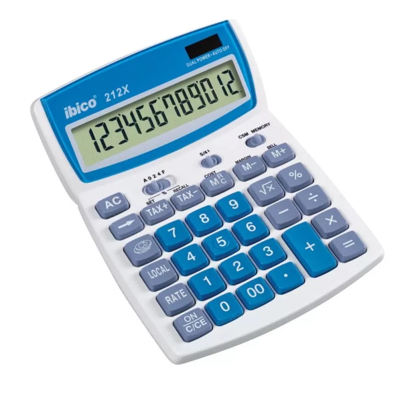 Calculadora de secretária Rexel Ibico 212X 12 dígitos, 144 mm, 212 mm, 212 mm