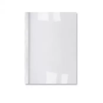 Capas térmicas GBC LeatherGrain ThermoBind 1,5 mm branco (100), A4, PVC, transparente, branco, mate, 15 folhas, 1,5 mm