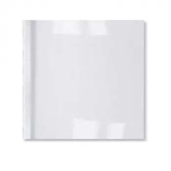 Capas térmicas GBC LeatherGrain ThermoBind 1,5 mm branco (100), A4, PVC, transparente, branco, mate, 15 folhas, 1,5 mm