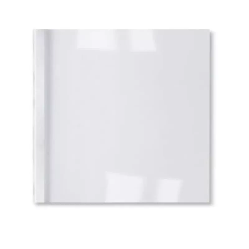 Capas térmicas GBC LeatherGrain ThermoBind 3 mm branco (100), A4, PVC, transparente, branco, mate, 30 folhas, 3 mm