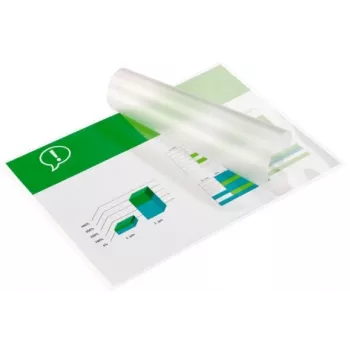 Película de plastificação GBC A7 125 mícron, brilhante, transparente, A7, 105 mm, 74 mm, 100 unid.