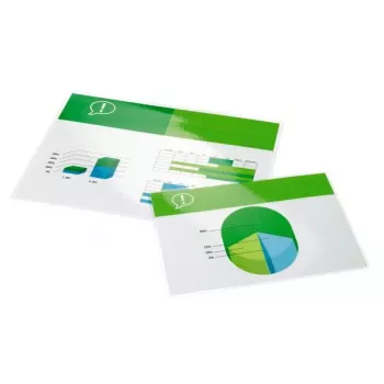 Películas de plastificação GBC A2 125 mícron, brilhante, transparente, A2, 0,125 mm, 100 unid.