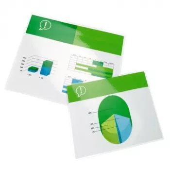 Películas de plastificação GBC A2 125 mícron, brilhante, transparente, A2, 0,125 mm, 100 unid.