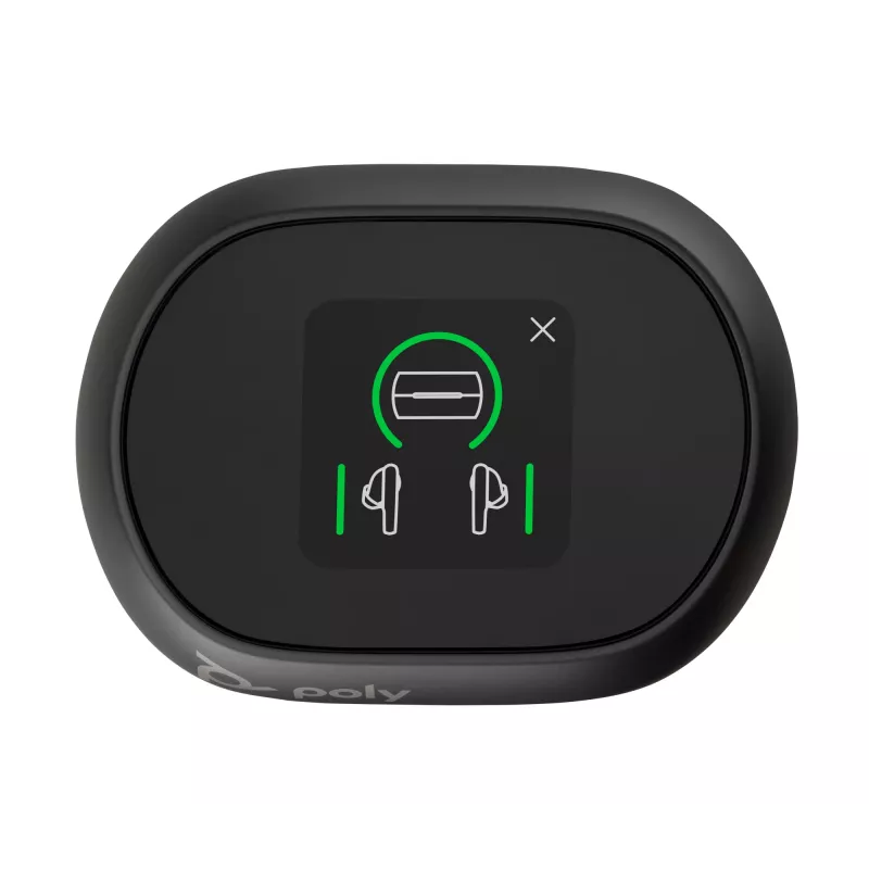 Auscultadores HP Poly Voyager Free 60+ UC Carbon preto + adaptador BT700 USB-C + estojo de carregamento com ecrã tátil