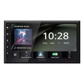 Kenwood DMX6523DABS recetor multimédia para automóvel preto Wi-Fi Bluetooth