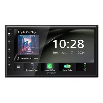 Kenwood DMX6523DABS recetor multimédia para automóvel preto Wi-Fi Bluetooth