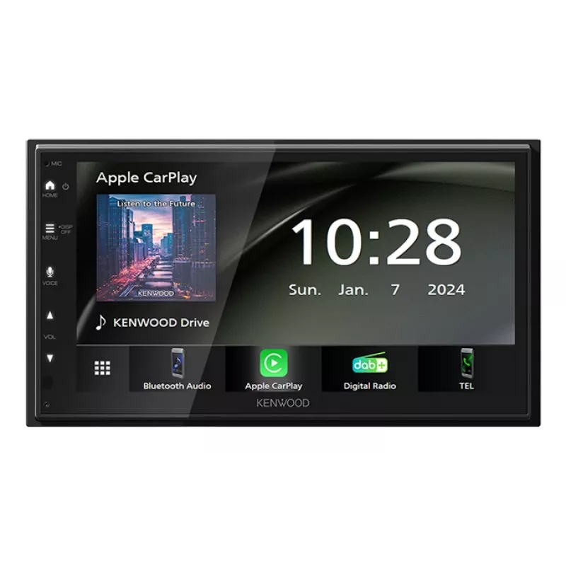 Kenwood DMX6523DABS recetor multimédia para automóvel preto Wi-Fi Bluetooth
