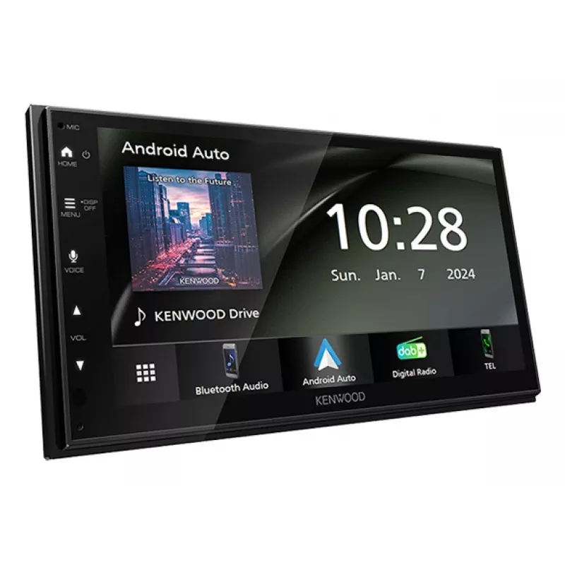 Kenwood DMX6523DABS recetor multimédia para automóvel preto Wi-Fi Bluetooth