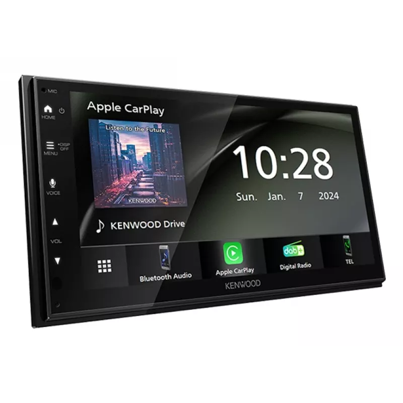 Kenwood DMX6523DABS recetor multimédia para automóvel preto Wi-Fi Bluetooth