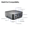 HP Thunderbolt 4 Ultra 280W G6 dock, com fios, Thunderbolt 4, 280 W, 10,100,1000,2500 Mbit/s, cinzento, 8K Ultra HD