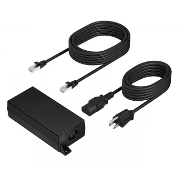 HP Poly PoE++ 65W adaptador 2.5G com cabo CAT6A de 3,66 m e cabo de alimentação
