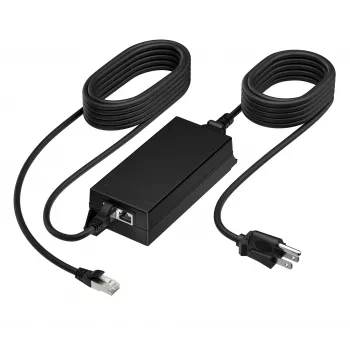 HP Poly PoE++ 65W adaptador 2.5G com cabo CAT6A de 3,66 m e cabo de alimentação
