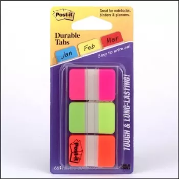 3M 686-PGO separadores de índice Separadores de índice em branco Verde, Laranja, Rosa