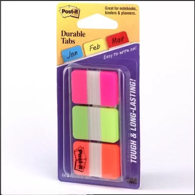 3M 686-PGO separadores de índice Separadores de índice em branco Verde, Laranja, Rosa