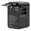 Verbatim Charge 'n' Travel 170W Adaptador de viagem universal Preto