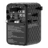 Verbatim Charge 'n' Travel 100W Adaptador de viagem universal com cabo retrátil Preto