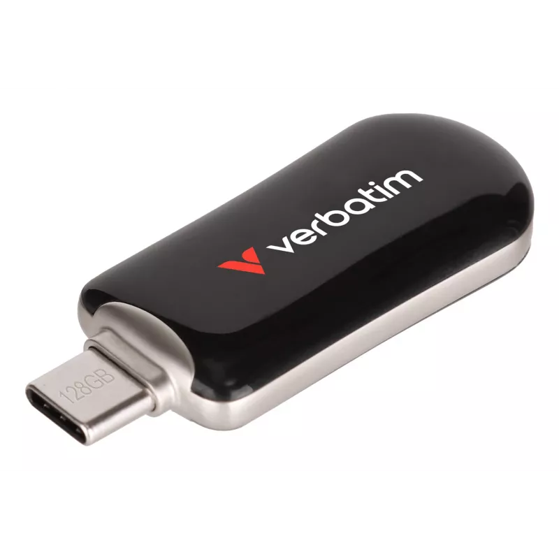 Verbatim Plectra Pen drive USB-C Preto 128GB, 128 GB, USB Type-C, 3.2 Gen 1 (3.1 Gen 1), 100 MB/s, Sem tampa, Preto