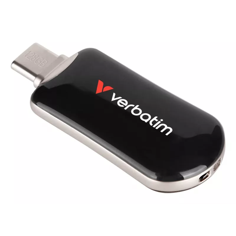 Verbatim Plectra Pen drive USB-C Preto 128GB, 128 GB, USB Type-C, 3.2 Gen 1 (3.1 Gen 1), 100 MB/s, Sem tampa, Preto