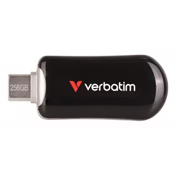 Verbatim Plectra Pen drive USB-C Preto 256GB, 256 GB, USB Type-C, 3.2 Gen 1 (3.1 Gen 1), 100 MB/s, Sem tampa, Preto