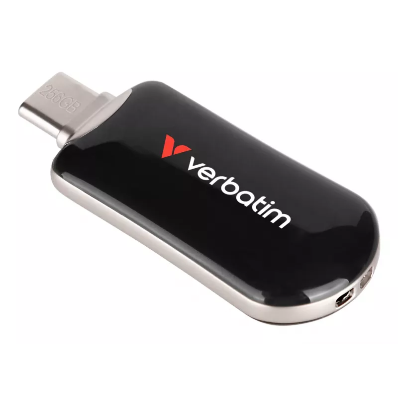 Verbatim Plectra Pen drive USB-C Preto 256GB, 256 GB, USB Type-C, 3.2 Gen 1 (3.1 Gen 1), 100 MB/s, Sem tampa, Preto