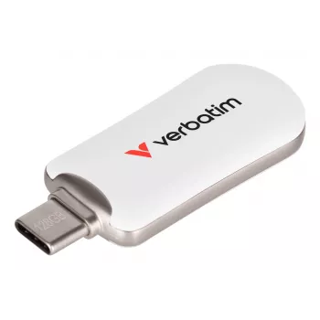 Verbatim Plectra Pen drive USB-C Branco 128 GB, 128 GB, USB Type-C, 3.2 Gen 1 (3.1 Gen 1), 100 MB/s, sem tampa, Branco