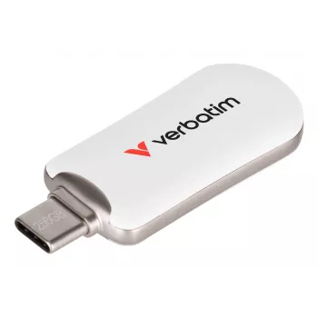 Verbatim Plectra Pen drive USB-C Branco 256GB, 256 GB, USB Type-C, 3.2 Gen 1 (3.1 Gen 1), 100 MB/s, Sem tampa, Branco