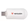 Pen drive USB-C Verbatim Plectra branca 512GB, 512 GB, USB Type-C, 3.2 Gen 1 (3.1 Gen 1), 100 MB/s, sem tampa, branca