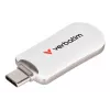 Pen drive USB-C Verbatim Plectra branca 512GB, 512 GB, USB Type-C, 3.2 Gen 1 (3.1 Gen 1), 100 MB/s, sem tampa, branca