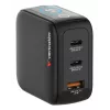 Carregador Verbatim Mini GaN 65W com visor, interior, AC, 20 V, preto