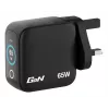 Carregador Verbatim Mini GaN 65W com visor, interior, AC, 20 V, preto