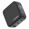 Carregador Verbatim Mini GaN 100W com visor, interior, AC, 20 V, preto