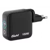 Carregador Verbatim Mini GaN 100W com visor, interior, AC, 20 V, preto