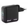 Carregador Verbatim Mini GaN 140W com visor, interior, AC, 28 V, preto