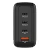 Carregador Verbatim Mini GaN 140W com visor, interior, AC, 28 V, preto
