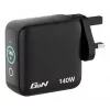 Carregador Verbatim Mini GaN 140W com visor, interior, AC, 28 V, preto