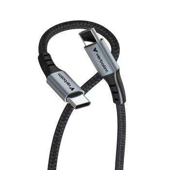 Cabo Verbatim Sync & Charge – 60W USB-C para USB-C 120 cm, 1,2 m, USB C, USB C, USB 2.0, 0,48 Gbit/s, preto