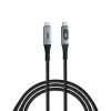 Cabo Verbatim Sync & Charge USB C para USB C 100W com ecrã 120 cm, 1,2 m, USB C, USB C, USB 2.0, 0,48 Gbit/s, preto