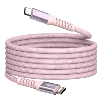 Cabo magnético Verbatim Sync & Charge – 60 W USB-C para USB-C, 120 cm, rosa