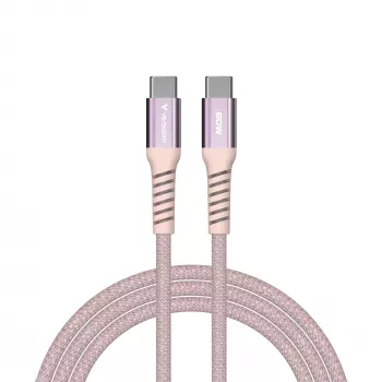 Cabo magnético Verbatim Sync & Charge – 60 W USB-C para USB-C, 120 cm, rosa