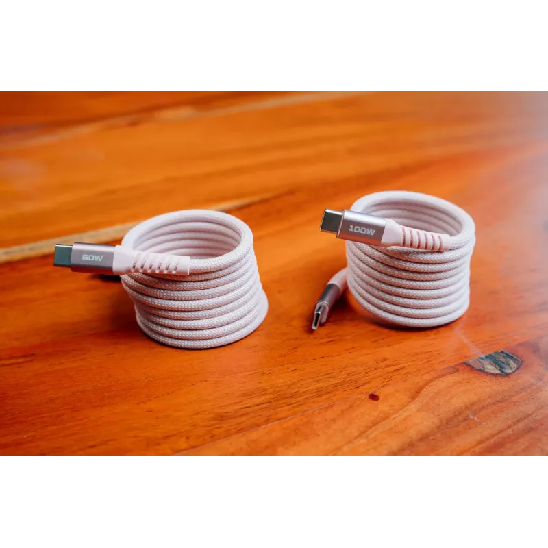 Cabo magnético Verbatim Sync & Charge – 60 W USB-C para USB-C, 120 cm, rosa