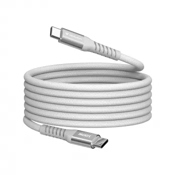 Cabo magnético Verbatim Sync & Charge - 100W USB-C para USB-C 120 cm cinzento