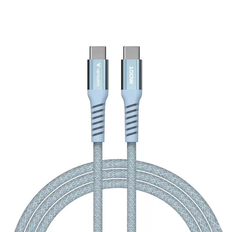 Cabo magnético Verbatim Sync & Charge – 100W USB-C para USB-C 120 cm azul