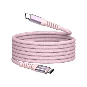 Cabo magnético Verbatim Sync & Charge – 100W USB-C para USB-C, 120 cm, rosa