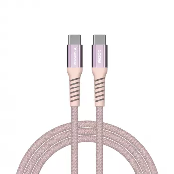 Cabo magnético Verbatim Sync & Charge – 100W USB-C para USB-C, 120 cm, rosa