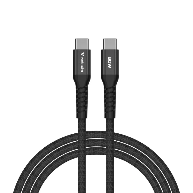 Cabo magnético Verbatim Sync & Charge – 60 W USB-C para USB-C, 120 cm, preto