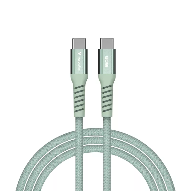 Cabo magnético Verbatim Sync & Charge - 60W USB-C para USB-C 120 cm verde
