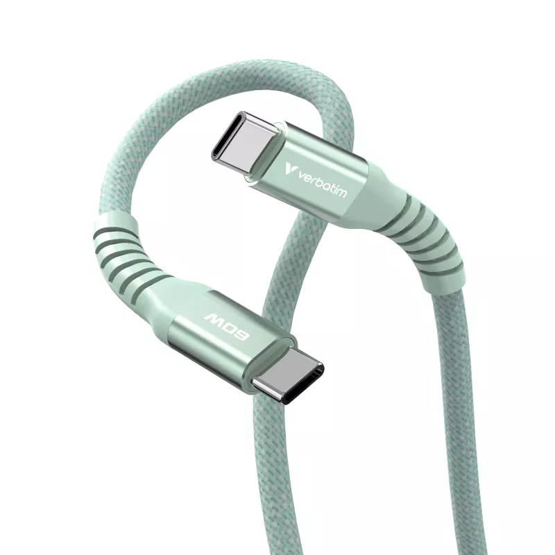 Cabo magnético Verbatim Sync & Charge - 60W USB-C para USB-C 120 cm verde