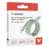 Cabo magnético Verbatim Sync & Charge - 60W USB-C para USB-C 120 cm verde