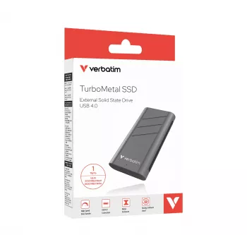 SSD Verbatim TurboMetal USB4 1TB USB Type-C USB4 Gen 2x2 prateado