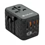 Adaptador de viagem universal Verbatim UTA-05 65W GaN III com 2 x USB-C PD e QC 4+ e 2 x portas USB-A
